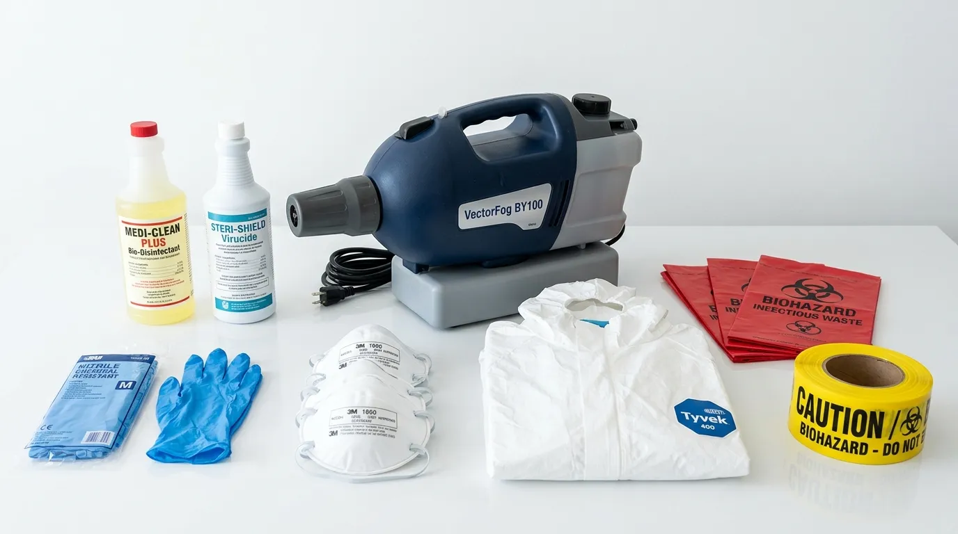 Professional biohazard remediation crew working in Reisterstown